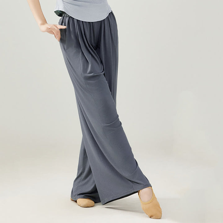 Olivenorma Modal Comodi Pantaloni Dritti per Yoga e Danza - Grigio - 2XL - image 25