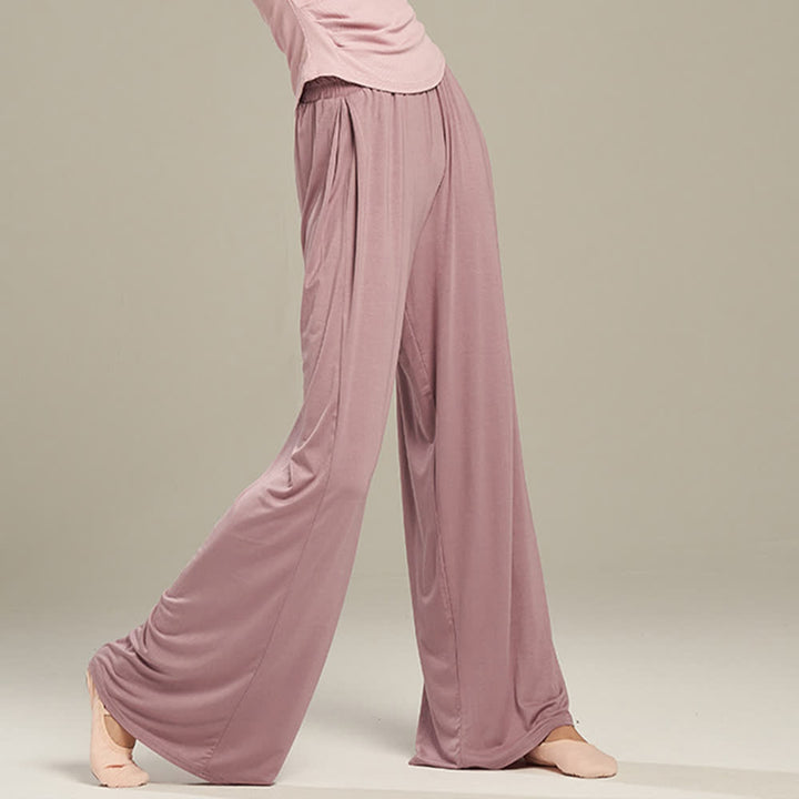 Olivenorma Modal Comodi Pantaloni Dritti per Yoga e Danza - image 10