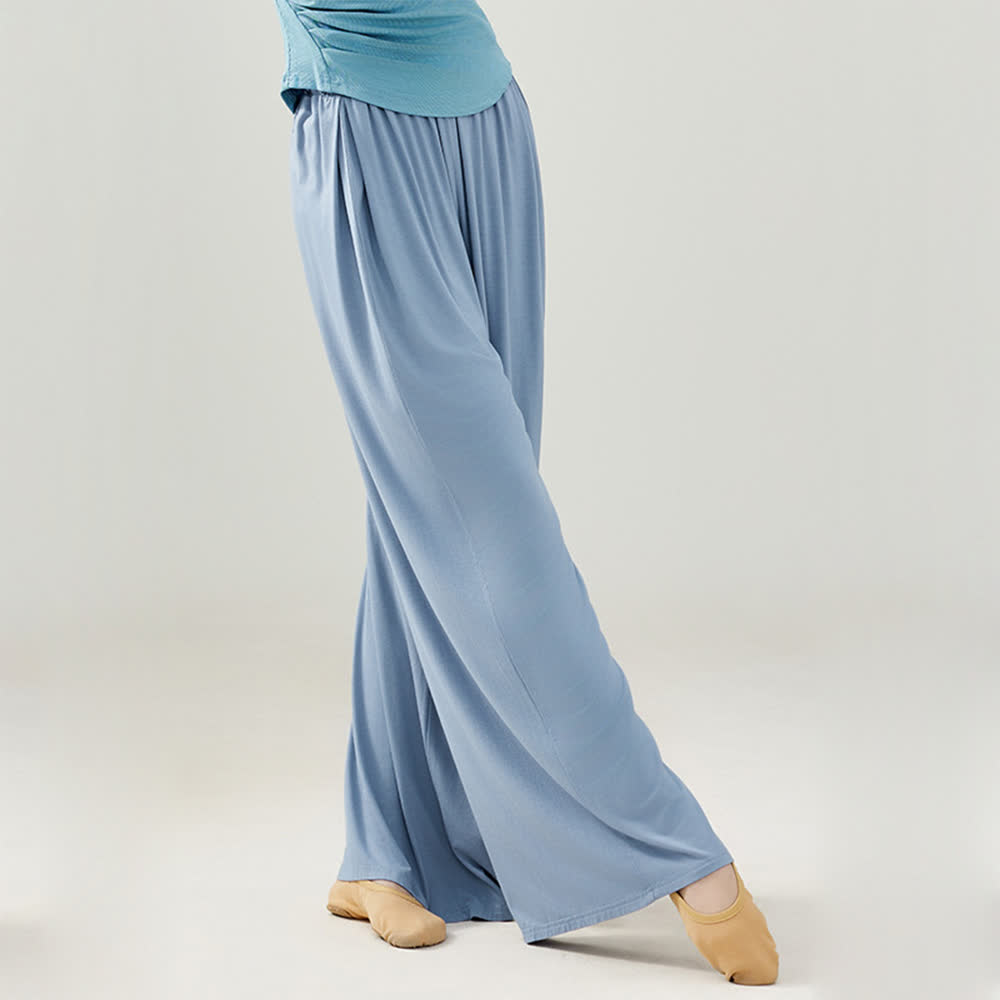 Olivenorma Modal Comodi Pantaloni Dritti per Yoga e Danza - Blu - 2XL - image 7