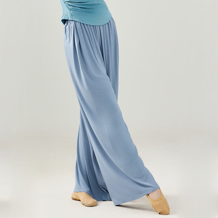 Olivenorma Modal Comodi Pantaloni Dritti per Yoga e Danza - Blu - 2XL - image 7
