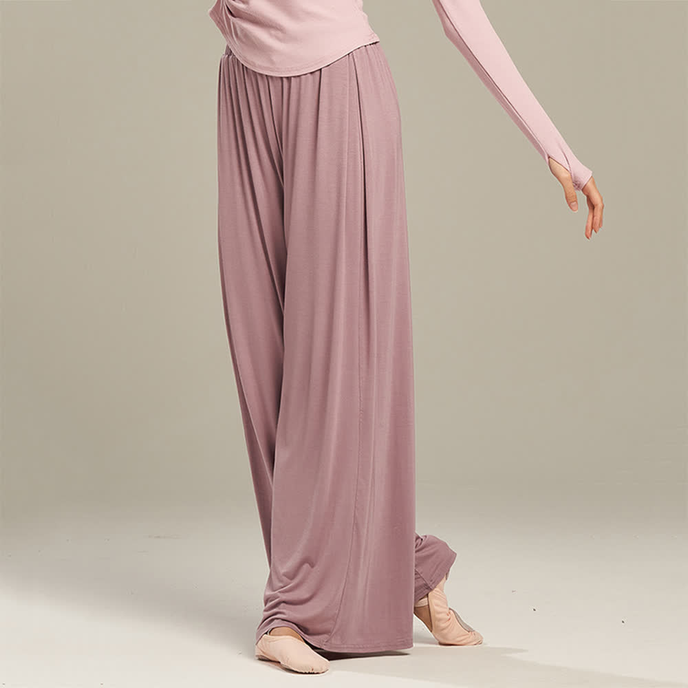 Olivenorma Modal Comodi Pantaloni Dritti per Yoga e Danza - image 11