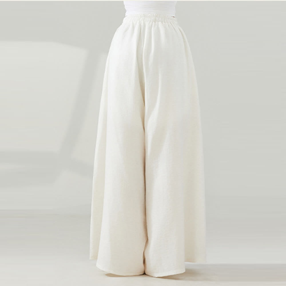 Pantaloni svasati a gamba larga in viscosa drappeggiata Olivenorma Yoga - image 1