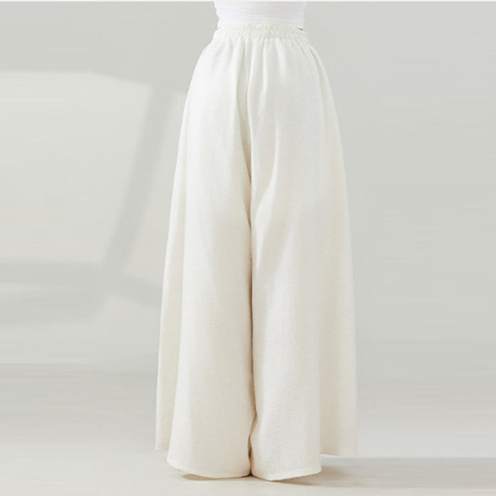 Pantaloni svasati a gamba larga in viscosa drappeggiata Olivenorma Yoga - image 1