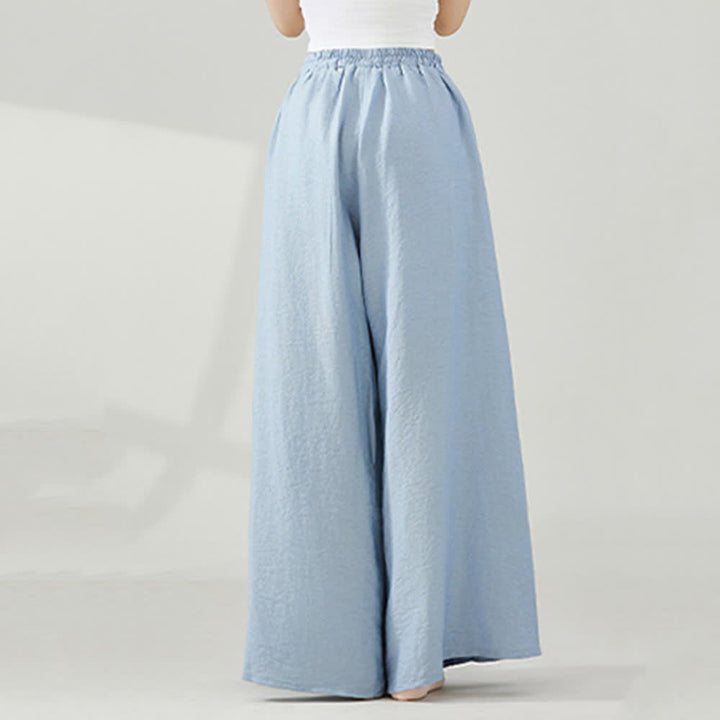 Pantaloni svasati a gamba larga in viscosa drappeggiata Olivenorma Yoga - image 4
