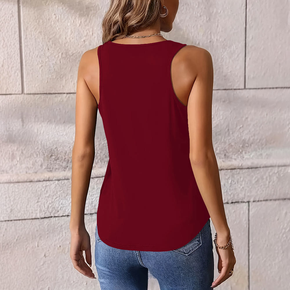 Olivenorma Maglietta estiva casual da donna, girocollo, canotta senza maniche - image 3