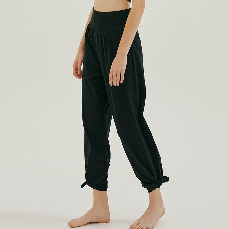 Olivenormafor Pantaloni della tuta larghi a vita alta e gamba larga - Nero - L - image 6