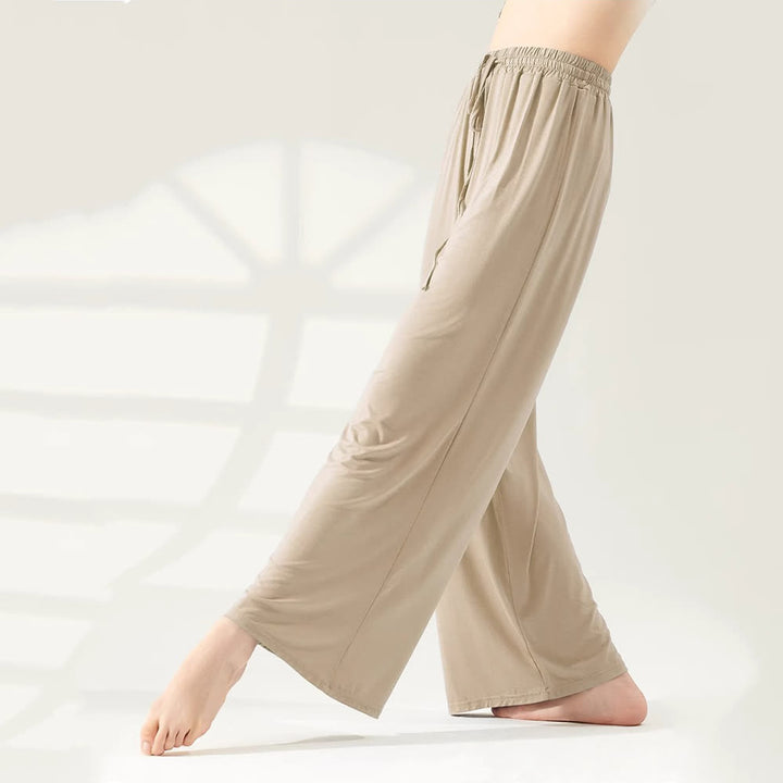 Pantaloni da yoga a gamba larga e dritta in modal Olivenorma - Cachi - XL - image 14