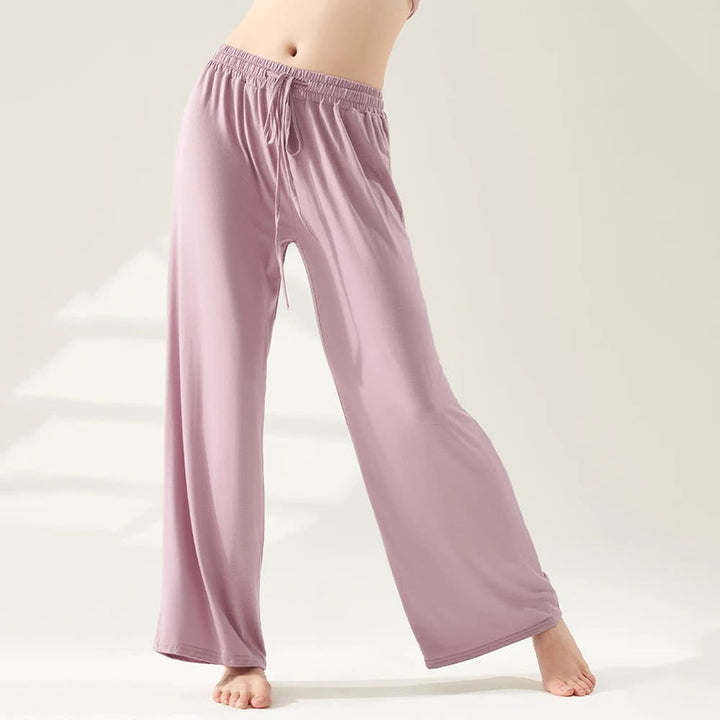 Pantaloni da yoga a gamba larga e dritta in modal Olivenorma - Rosa - XL - image 4