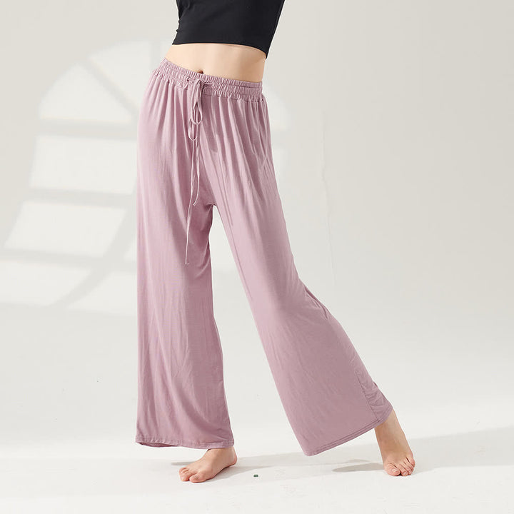 Pantaloni da yoga a gamba larga e dritta in modal Olivenorma - image 8