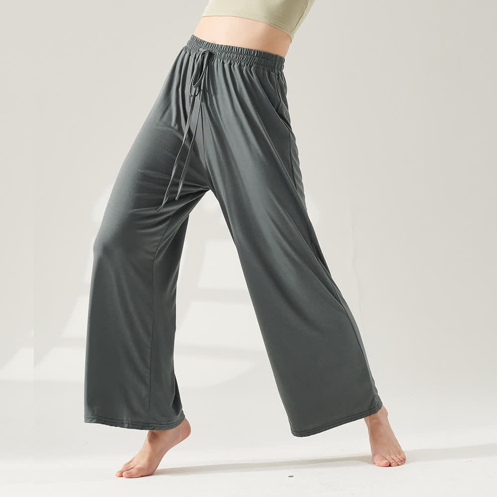 Pantaloni da yoga a gamba larga e dritta in modal Olivenorma - image 12