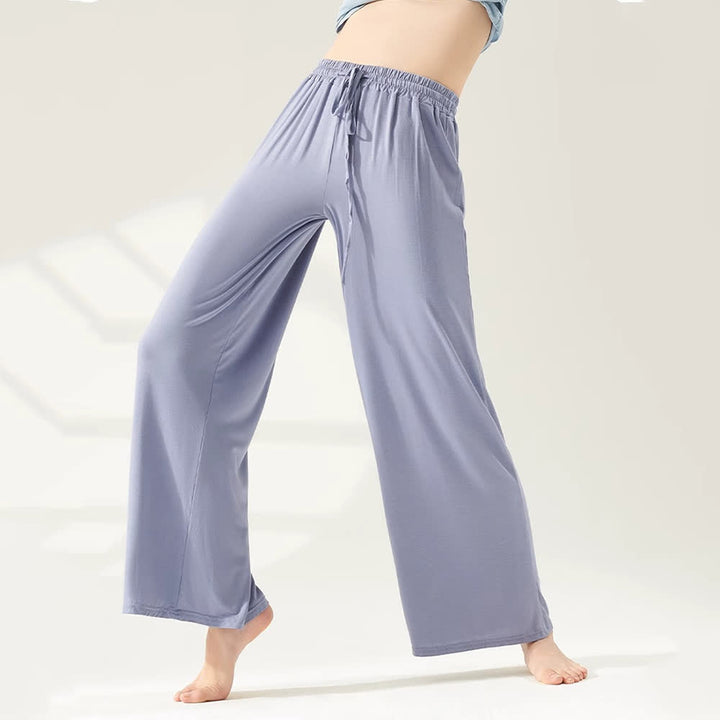 Pantaloni da yoga a gamba larga e dritta in modal Olivenorma - image 10