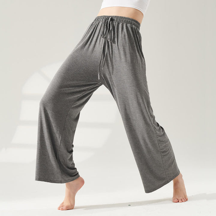 Pantaloni da yoga a gamba larga e dritta in modal Olivenorma - image 4
