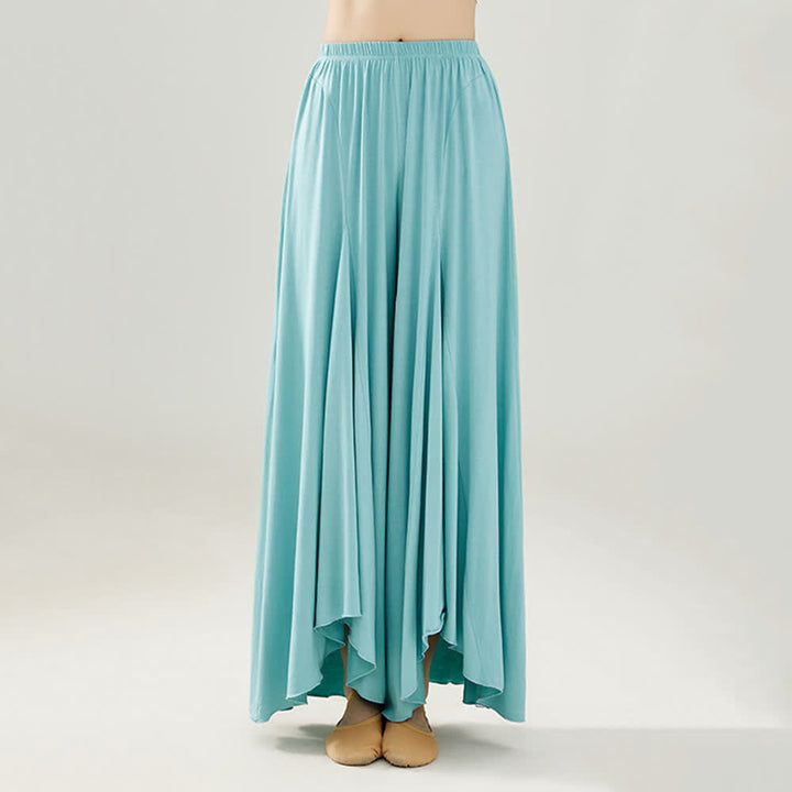 Pantaloni da yoga larghi e fluenti con volant in modal Olivenorma - image 6