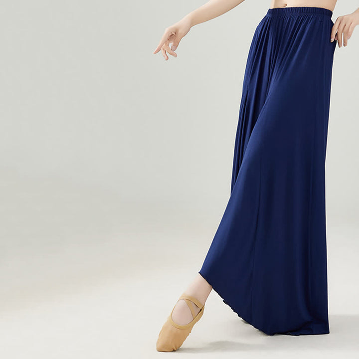 Pantaloni da yoga larghi e fluenti con volant in modal Olivenorma - image 11