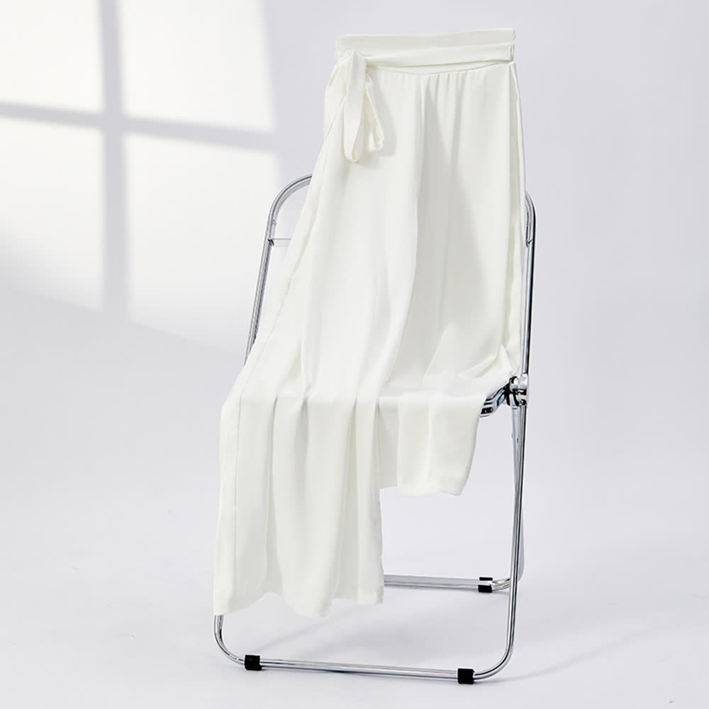Olivenorma Pantaloni da yoga larghi e morbidi in poliestere con fasciatura - Bianco - XL - image 16