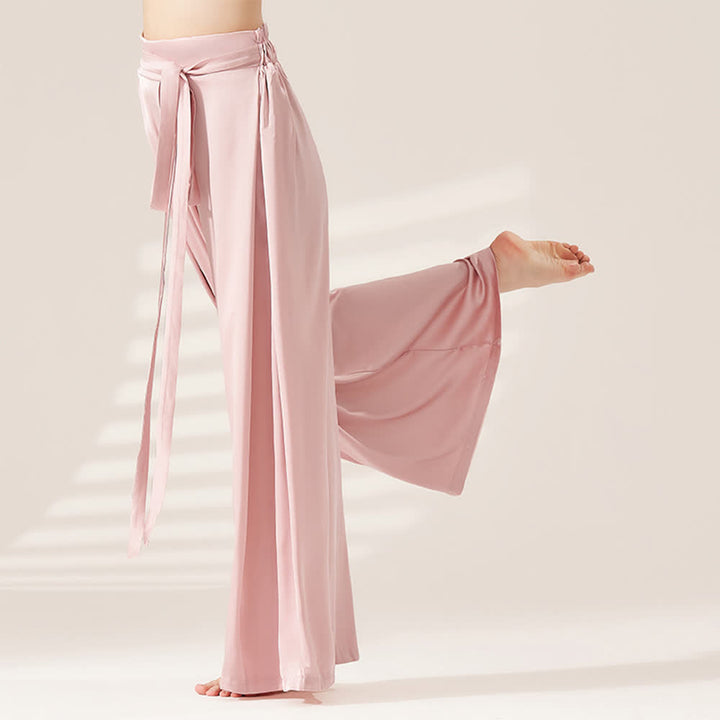Olivenorma Pantaloni da yoga larghi e morbidi in poliestere con fasciatura - Rosa - XL - image 14
