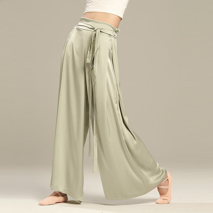 Olivenorma Pantaloni da yoga larghi e morbidi in poliestere con fasciatura - image 5