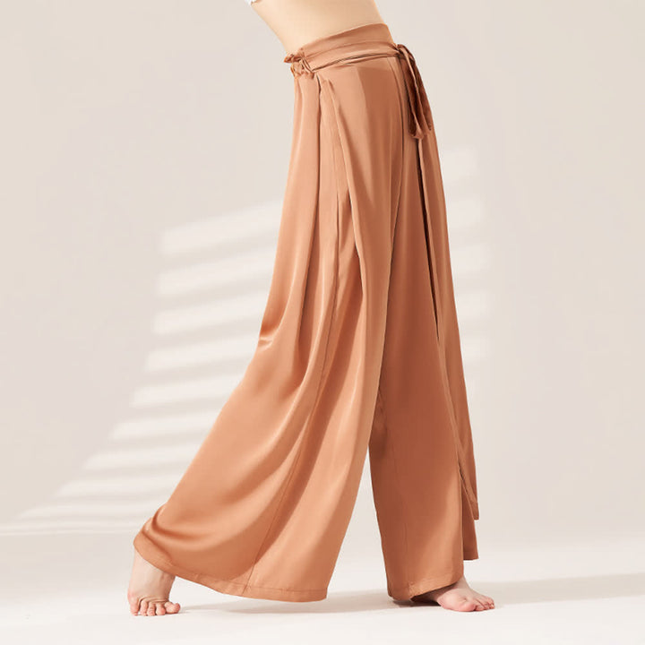 Olivenorma Pantaloni da yoga larghi e morbidi in poliestere con fasciatura - Arancia - XL - image 12