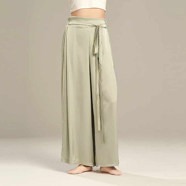 Olivenorma Pantaloni da yoga larghi e morbidi in poliestere con fasciatura - image 7