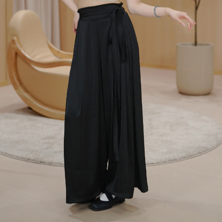 Olivenorma Pantaloni da yoga larghi e morbidi in poliestere con fasciatura - Nero - XL - image 16