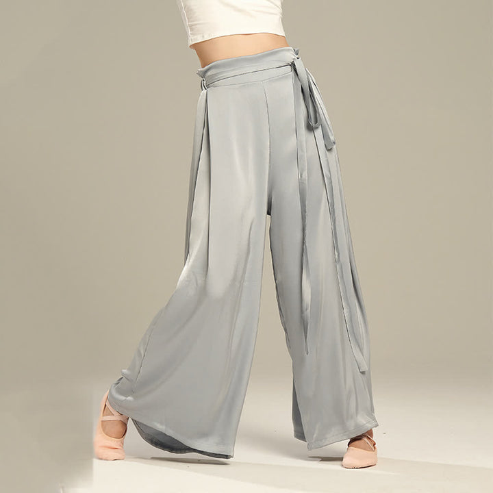 Olivenorma Pantaloni da yoga larghi e morbidi in poliestere con fasciatura - image 8