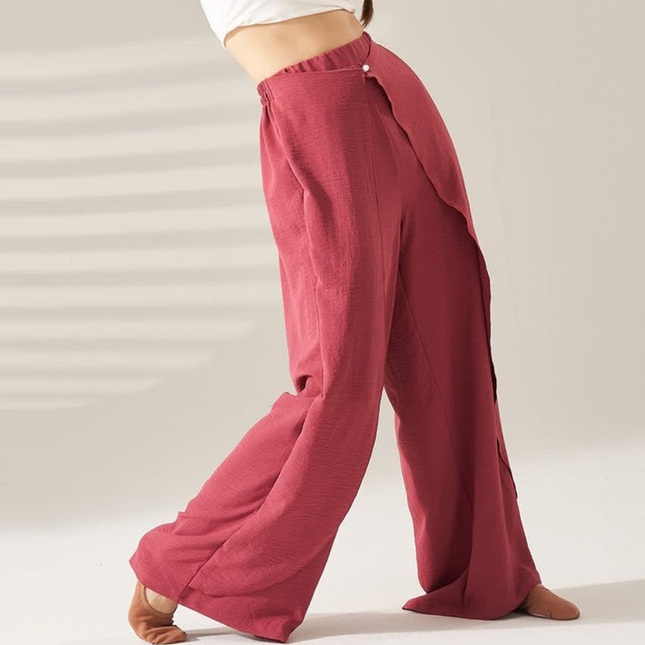 Olivenorma Pantaloni da yoga elastici a gamba larga in poliestere - image 1