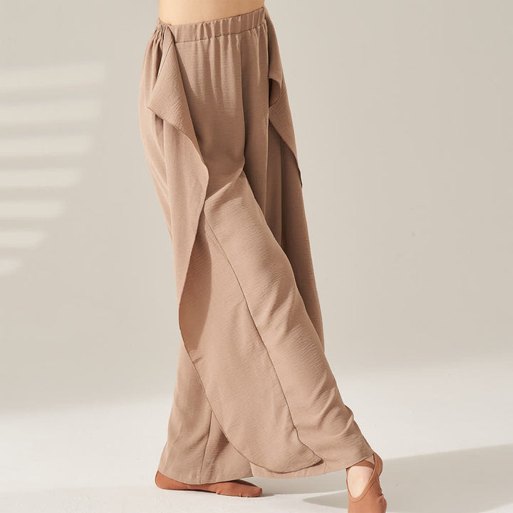 Olivenorma Pantaloni da yoga elastici a gamba larga in poliestere - image 7