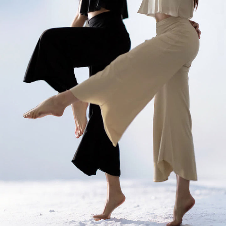 Olivenorma - Pantaloni da yoga a vita alta da donna, tinta unita  - image 6