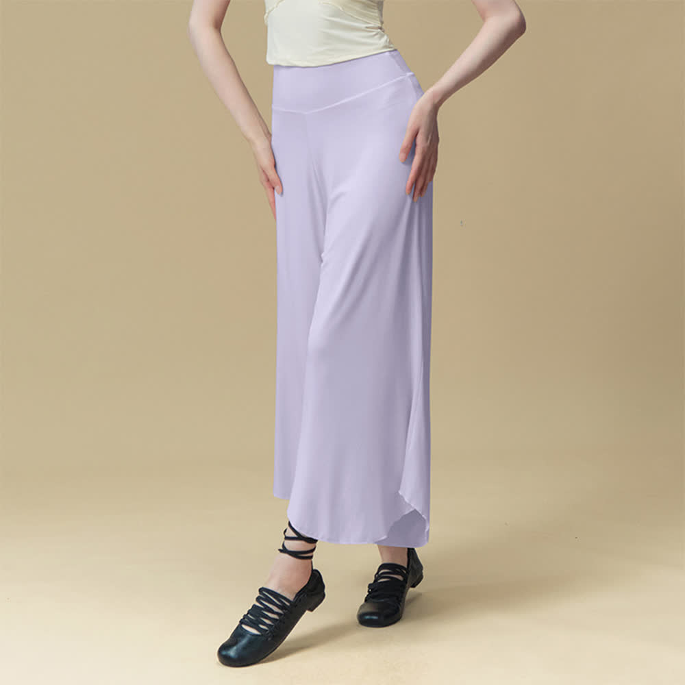 Pantaloni da yoga e pilates traspiranti a vita alta in nylon Olivenorma - Viola - L - image 9