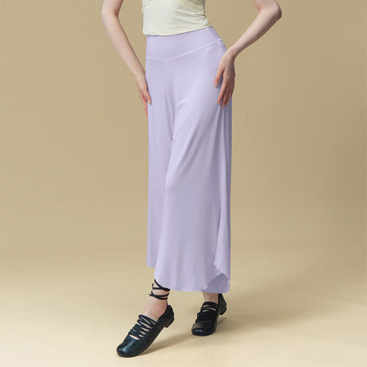 Pantaloni da yoga e pilates traspiranti a vita alta in nylon Olivenorma - Viola - L - image 9