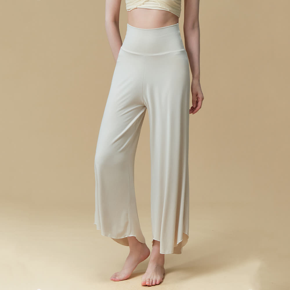 Pantaloni da yoga e pilates traspiranti a vita alta in nylon Olivenorma - Bianco - L - image 1