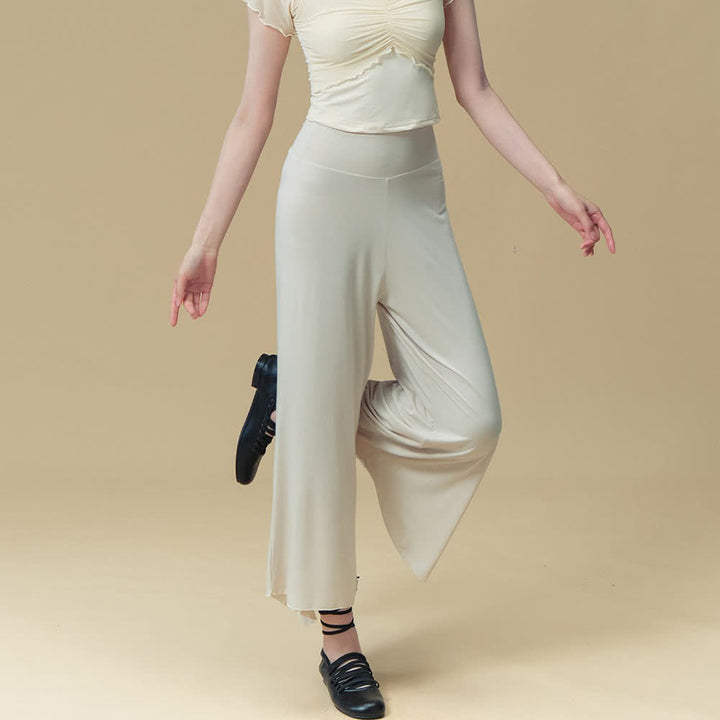 Pantaloni da yoga e pilates traspiranti a vita alta in nylon Olivenorma - image 8