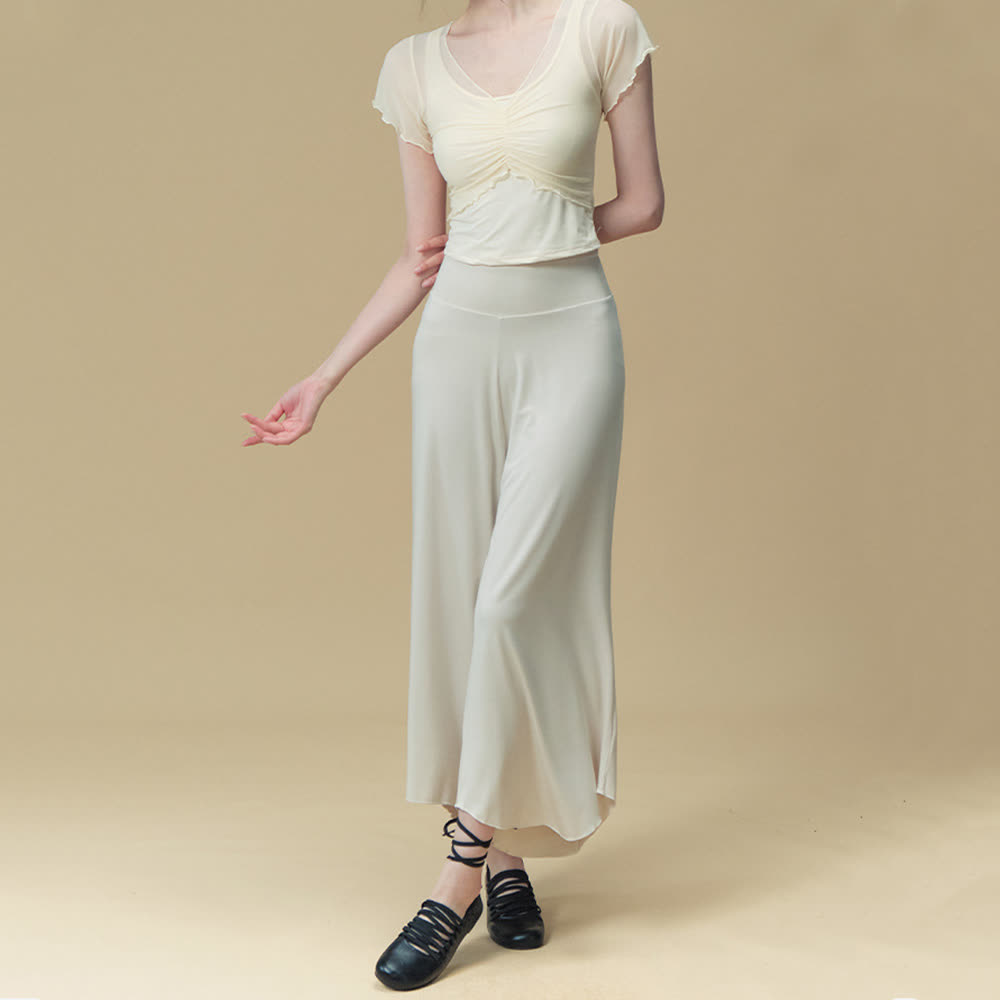 Pantaloni da yoga e pilates traspiranti a vita alta in nylon Olivenorma - image 7