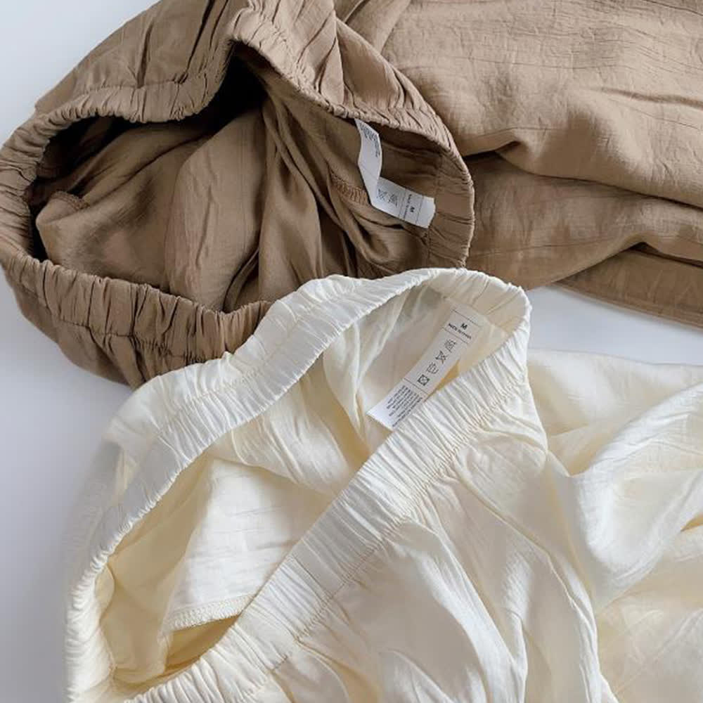 Pantaloni da yoga larghi e larghi in cotone e lino Tencel Olivenorma - image 10
