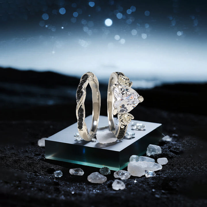 Anello con moissanite Galaxy Heart di Hades Olivenorma - image 4