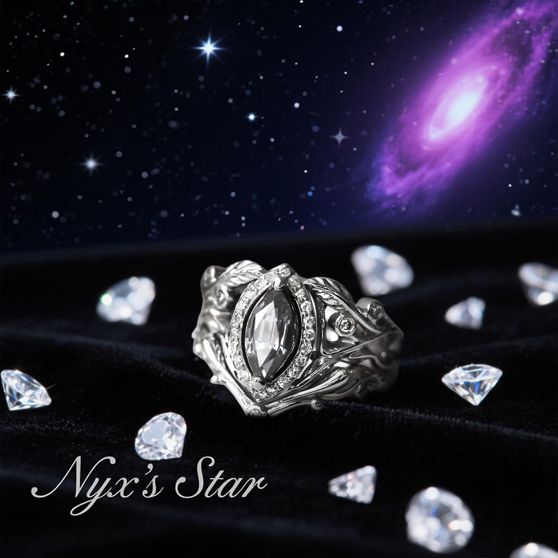 Anello con moissanite taglio marquise a stella di Olivenorma Nyx - image 3