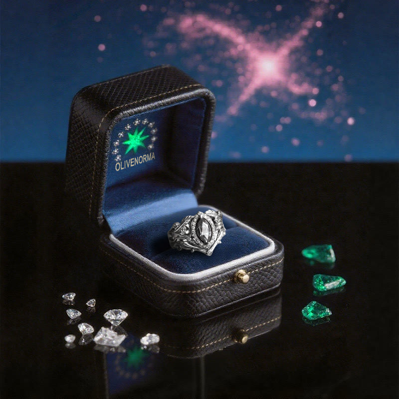 Anello con moissanite taglio marquise a stella di Olivenorma Nyx - image 2