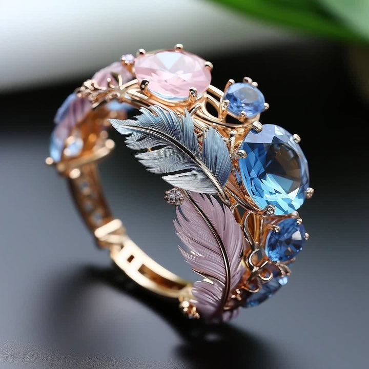 Anello con piuma di cristallo "Ali dell'alba" Olivenorma - Stati Uniti 10 - image 1