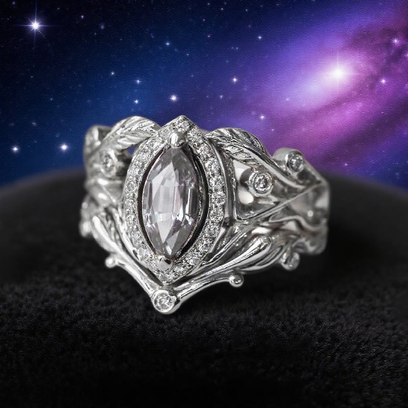 Anello con moissanite taglio marquise a stella di Olivenorma Nyx - Stati Uniti 11 - Moissanite - image 0