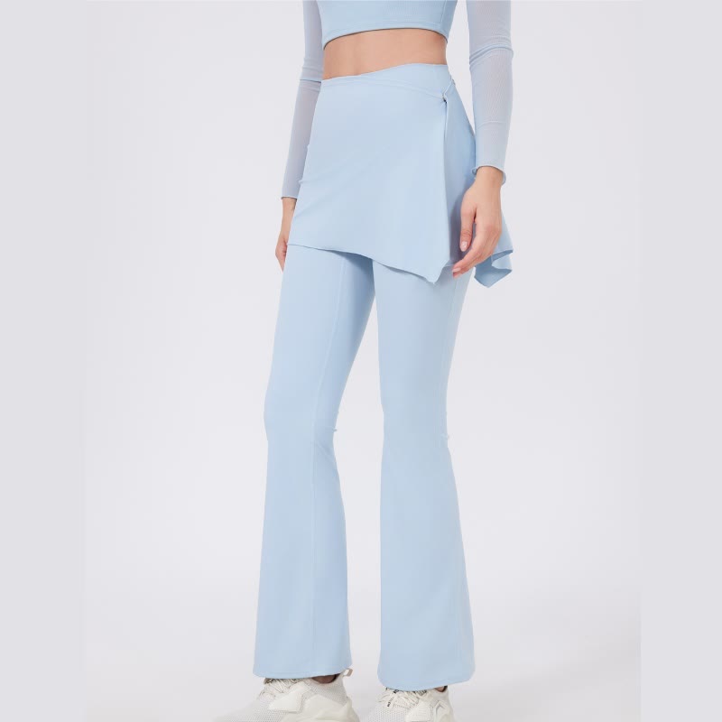 Olivenorma - Leggings a gamba larga e svasati, 2 pezzi, copri fianchi e pantaloni da yoga - image 6