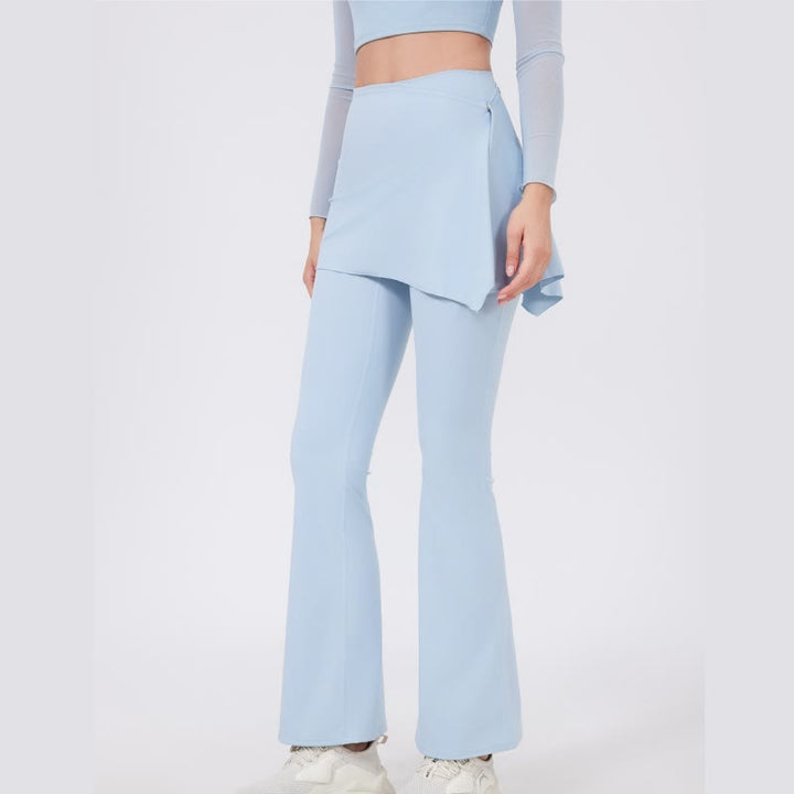 Olivenorma - Leggings a gamba larga e svasati, 2 pezzi, copri fianchi e pantaloni da yoga - image 6