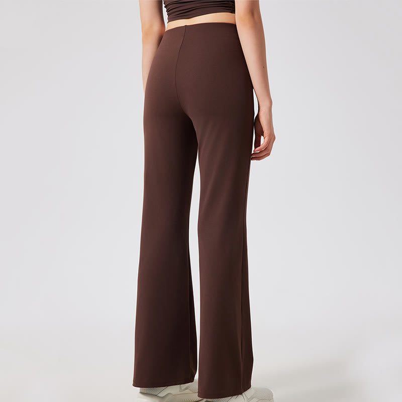 Olivenorma Pantaloni da yoga a gamba larga, casual, con nodo, da lavoro - image 1