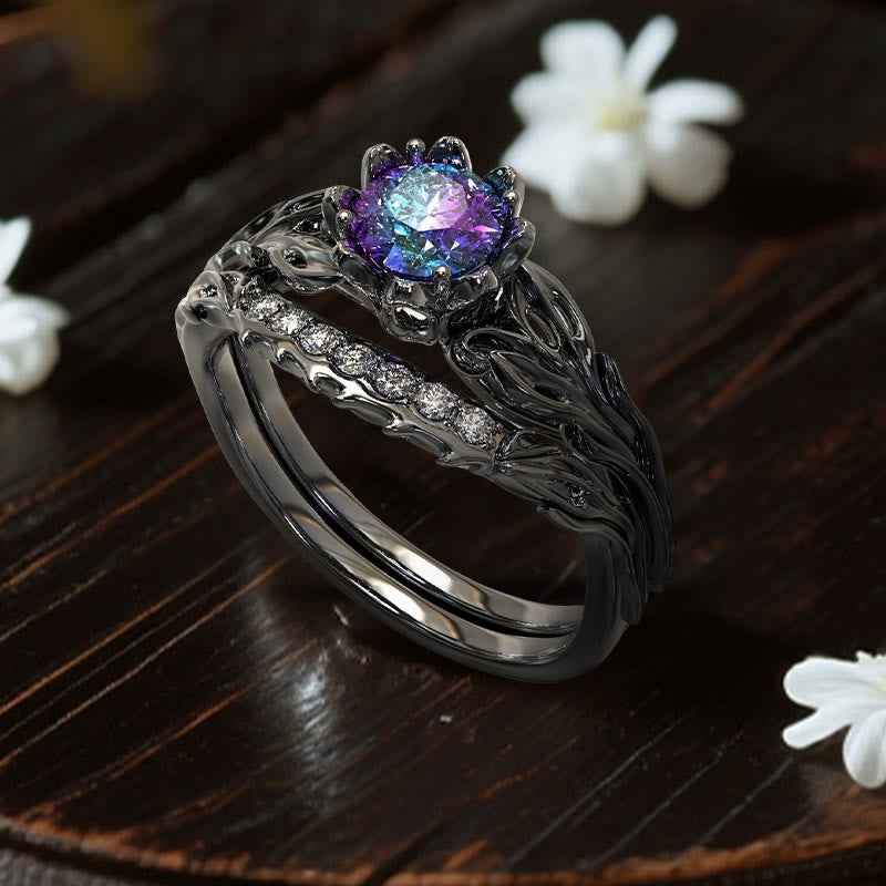 Anello fiorito di asfodelo di Persefone Olivenorma - Alessandrite - Stati Uniti 10 - image 5