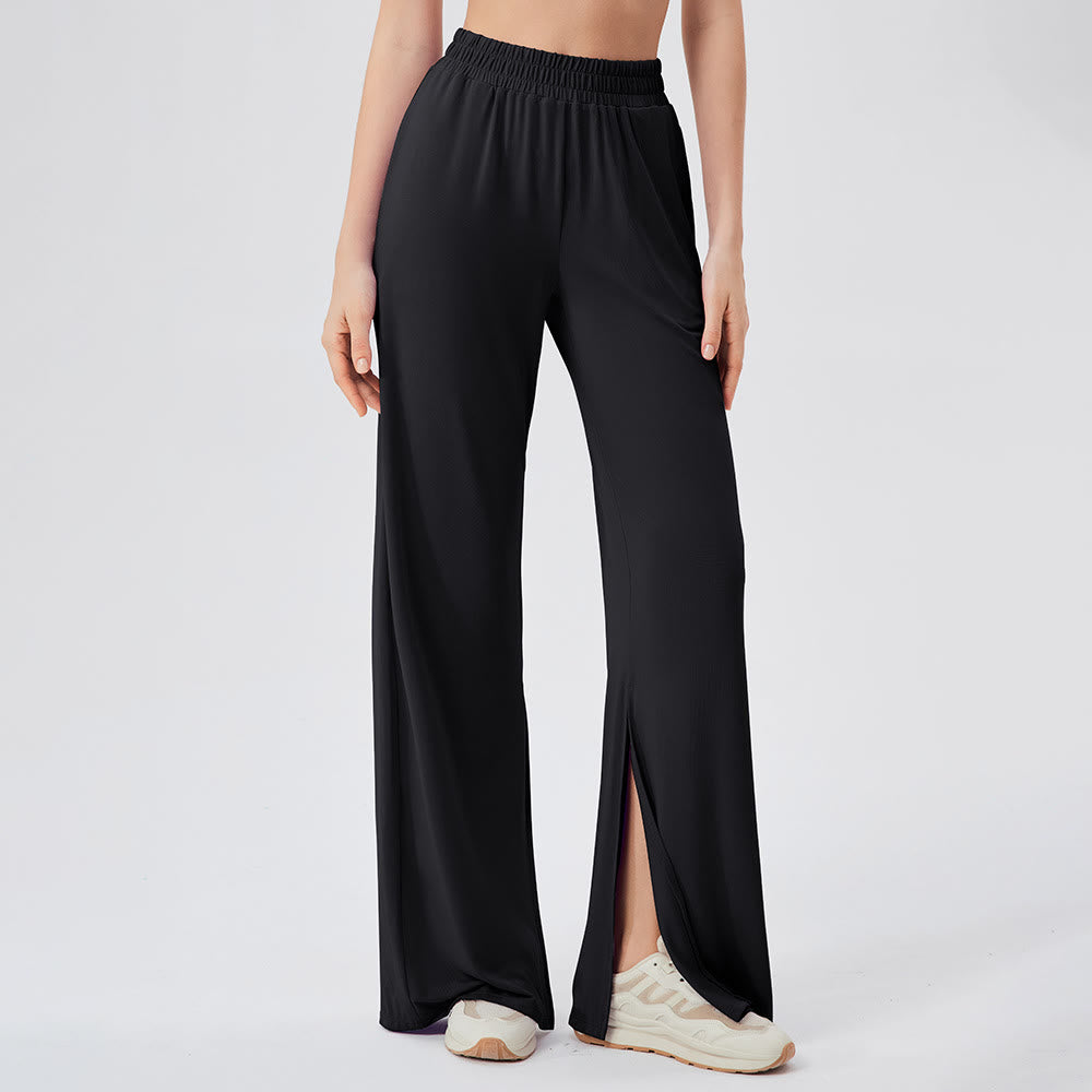 Olivenorma Pantaloni larghi e leggeri, pantaloni casual da yoga ventilati - Nero - XL - image 14