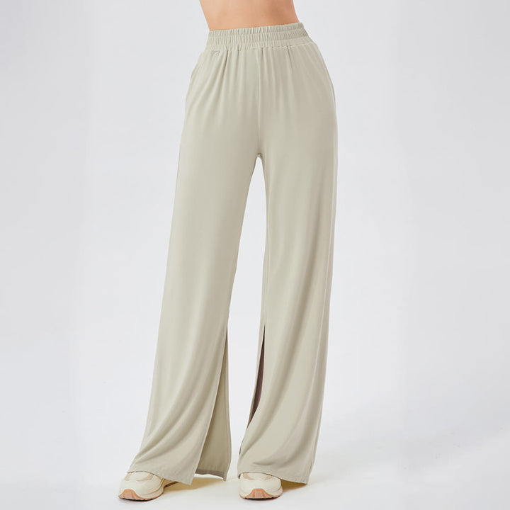Olivenorma Pantaloni larghi e leggeri, pantaloni casual da yoga ventilati - Beige - XL - image 25