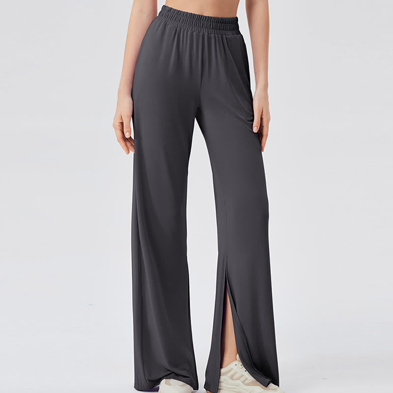 Olivenorma Pantaloni larghi e leggeri, pantaloni casual da yoga ventilati - Grigio - XL - image 17