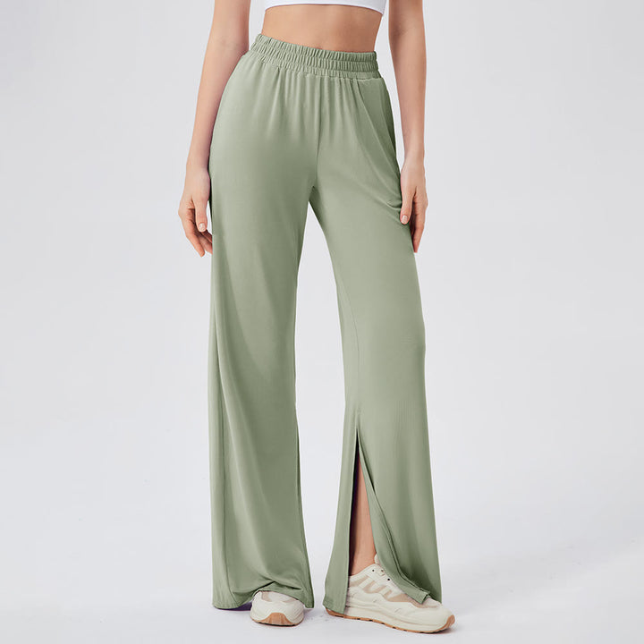 Olivenorma Pantaloni larghi e leggeri, pantaloni casual da yoga ventilati - Verde chiaro - XL - image 19