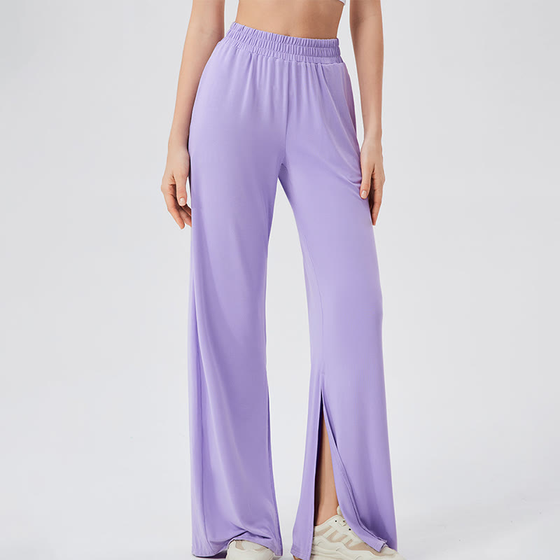 Olivenorma Pantaloni larghi e leggeri, pantaloni casual da yoga ventilati - Viola - XL - image 9