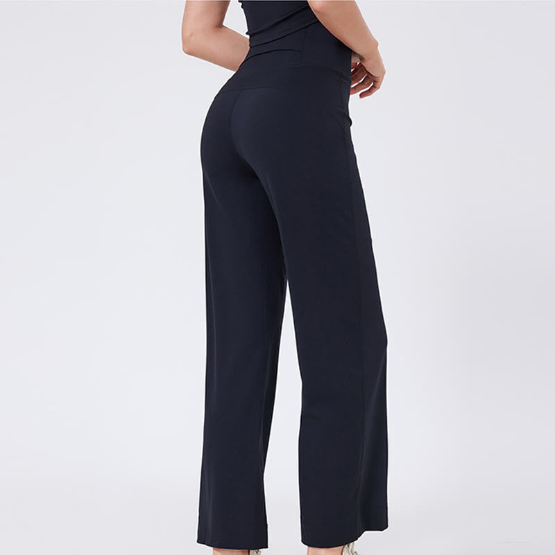 Olivenorma Pantaloni da yoga elasticizzati versatili a vita media con taglio dritto - image 23