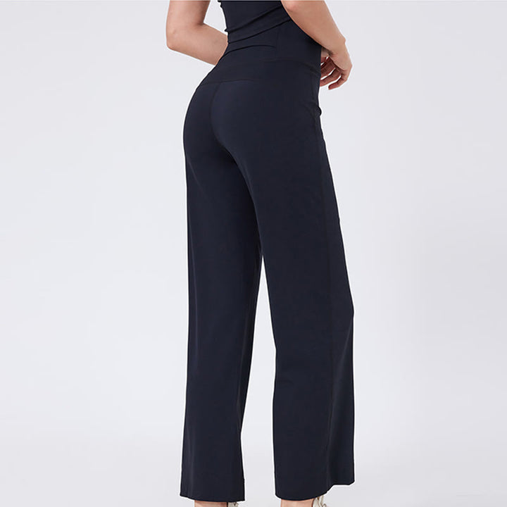 Olivenorma Pantaloni da yoga elasticizzati versatili a vita media con taglio dritto - image 23